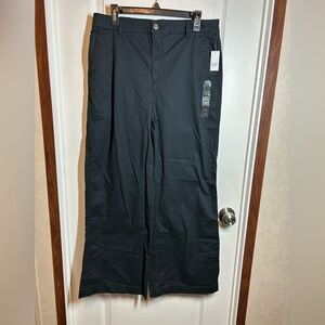 GAP Black High Rise Girlfriend Khaki Wide Leg Trousers - NWT - Size 12